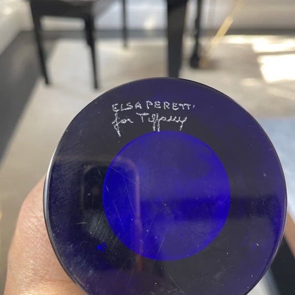 Tiffany Cobalt Blue Candlestick - Picture 2 of 3